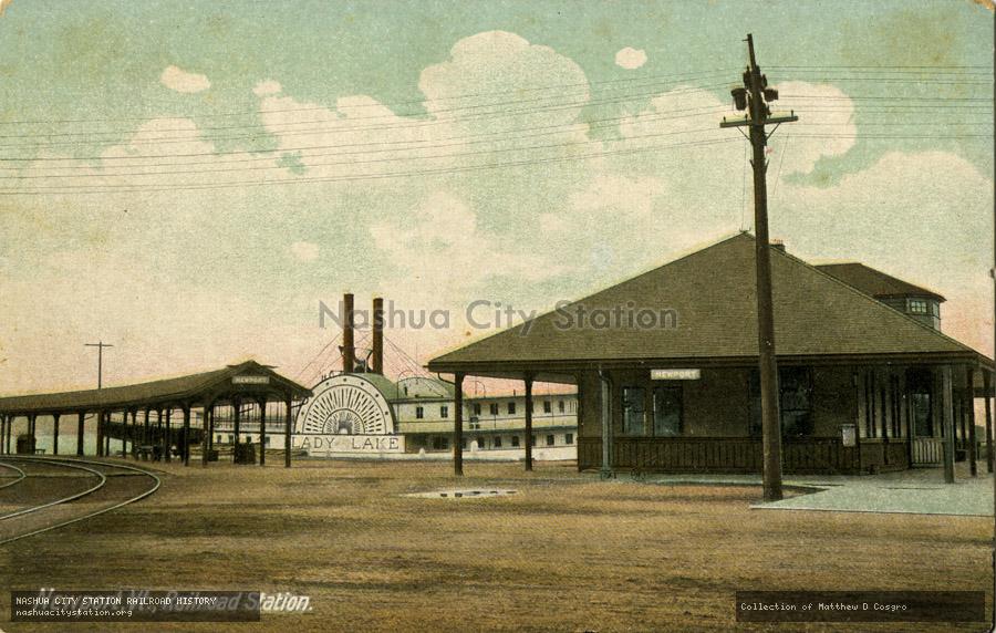 Postcard: Newport, Vermont, Railroad Station